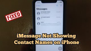 iMessage Not Showing Contact Names on iPhone  No Names Only Numbers in iOS 147115 [upl. by Caneghem644]