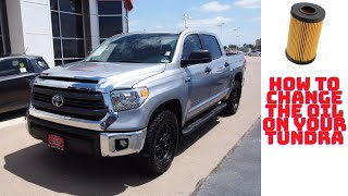 Toyota Tundra Oil Change Step by Step instructions [upl. by Cahilly267]