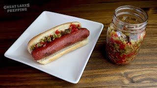 Sweet Pickle Relish Canning Recipe making and canning homemade fresh relish [upl. by Ailero32]