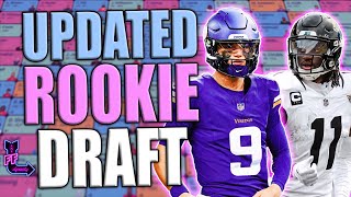 UPDATED DYNASTY ROOKIE DRAFT  REAL LIFE TRADES DYNASTY FANTASY FOOTBALL 2024 Superflex Rookie Mock [upl. by Rentsch]