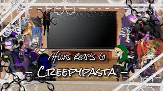 🖤 「 Aftons Reacts to Creepypasta Memes Rushed and rip motivation 」🖤 [upl. by Trix]