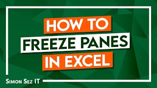 How to Freeze Panes in Excel [upl. by Roseanna]