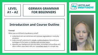 Learn German Grammar for Beginners A1  A2  Introduction and Outline [upl. by Heffron411]