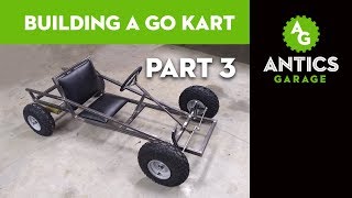 Building a Go Kart Part 3  Steering and Pedals [upl. by Eceinahs817]