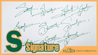 S Signature in Different Styles  Signature Style of Letter S  The Kazis [upl. by Ellednek]