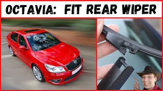 Skoda Octavia Mk2 How To Replace Rear Wiper Blade Easy [upl. by Allistir]