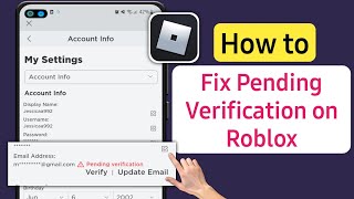 How to fix pending verification on roblox 2025  roblox email pending verification [upl. by Crispas]