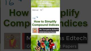 How to Simplify Compound Indices Negative Fractional Index  GCSE Maths Shorts AQA OCR EdExcel [upl. by Innoj437]