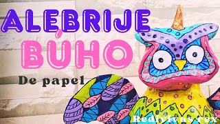 Cómo hacer un alebrije facil  búho de papel  alebrije para principiantes [upl. by Niletak]