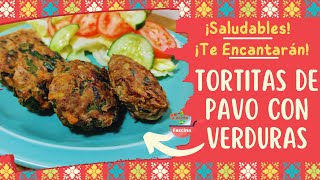 Receta Tortitas de Pavo y Espinacas ¡Sorprende a Todos [upl. by Aynek]