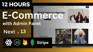 Build a Fullstack ECommerce App using Nextjs 13 MongoDB Firebase Strapi Tailwind CSS 2023 [upl. by Amandi]