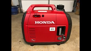 Honda Generator EU2200I Set Up And Run [upl. by Alyose]