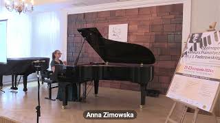 ANNA ZIMOWSKA  XII Ogólnopolski Konkurs Pianistyczny im I J Paderewskiego  Piotrków Trybunalski [upl. by Pontius680]