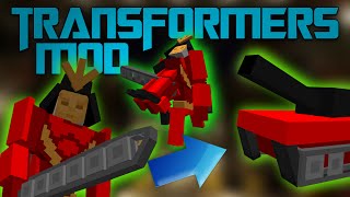 Minecraft Mods  TRANSFORMERS MOD  Jets Tanks amp More  Transformers in Minecraft Mod Showcase [upl. by Lecirg]