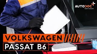 How to change pollen filter on VW PASSAT B6 TUTORIAL AUTODOC [upl. by Nottus]