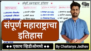 संपूर्ण महाराष्ट्राचा इतिहास एकाच व्हिडिओमध्ये  Complete Maharashtra History By Chaitanya Jadhav [upl. by Aicirtak650]