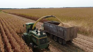 Chopping silage and packing the pit [upl. by Zinn]