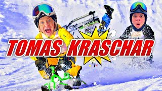 SNOWRACER NER FÖR SKIDBACKE  TOMAS KRASHAR I 70kmH [upl. by Riorsson972]