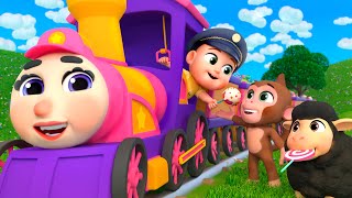 Choo Choo Train Song Fun  MORE Lalafun Nursery Rhymes amp Kids Songs [upl. by Joses]