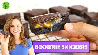 BROWNIE SNICKERS DE VITRINE VEGANO SEM LEITE DE VACASEM OVO 829 [upl. by Noteloc539]