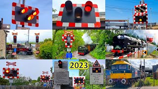 Level Crossings amp Trains in 2023  End of Year Compilation [upl. by Nylatsirhc]