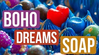 USING 10 DIFFERENT FRAGRANCE OILS  Boho Dreams Soap  Royalty Soaps [upl. by Nahshunn]