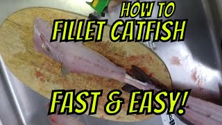 How to Fillet Catfish FAST and EASY [upl. by Oiliruam]