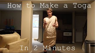 How To Make A Toga Out of A Bedsheet In 2 Minutes [upl. by Nortna]