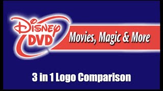 Disney DVD logo comparison ALL 3 Versions [upl. by Evita]