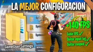 LA MEJOR OPTIMIZACION PARA EL quotGameUserSettingsquot EN FORTNITE Subir FPS Menos Input LAG y mas [upl. by Durand]