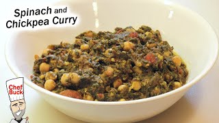 Easy Chole Palak  Indian Cooking  Spinach Curry [upl. by Lower]