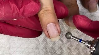 aplicación de semipermanente trabajo en cliente  semipermanente paso a paso en uñas naturales [upl. by Aerdnas58]