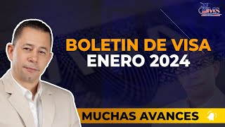 BOLETIN DE VISA ENERO 2024 MUCHAS AVANCES [upl. by Atilegna]