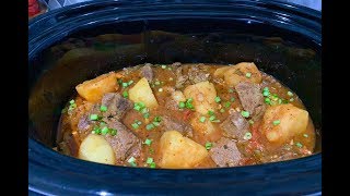 Carne con Papas en Olla de Cocción Lenta  Crock Pot [upl. by Guenna]