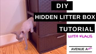 DIY Best Hidden Litter Box Tutorial [upl. by Valle]