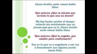 Ahora Decide  Pimpinela Letra [upl. by Elia292]