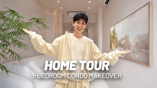 Ben’s Wabi Sabi Minimalist 1Bedroom Condo Home Tour [upl. by Alegnaed]