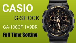 How to set the time casio gshock GA100 [upl. by Seitz]