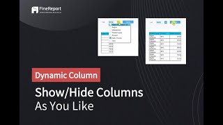 Dynamic Column  FineReport Advance Learning Lesson 8 [upl. by Mailliw]