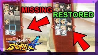 Naruto Storm 4  Missing Characters Fix How to Get RTB Characters Back Efficiently [upl. by Holcomb865]