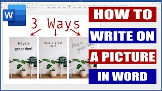 How to Write on an Image in Word  Microsoft Word Tutorial [upl. by Thorfinn]