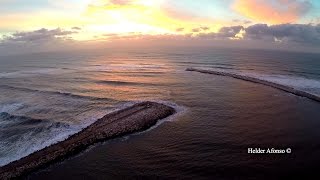 Figueira da Foz and Mondego mouth dusk flight [upl. by Enael]