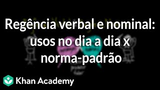 Regência verbal e nominal usos no dia a dia x normapadrão [upl. by Nnagrom]