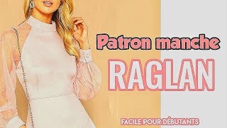 MANCHE RAGLAN PATRON SIMPLE ET FACILE POUR DÉBUTANT PRETTY IRO [upl. by Shurlock817]