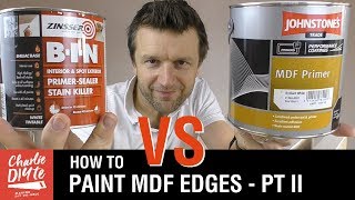 How to Paint MDF Edges  Zinsser BIN vs Johnstones MDF Primer [upl. by Bidle]