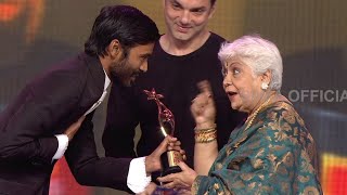 Dhanush Gets Honored By Legend Sowcar Janaki By Presenting The Award [upl. by Enamrahs]