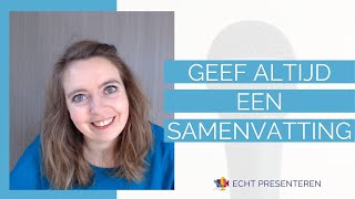 Presentatie samenvatting voorbereiden  Echt Presenteren [upl. by Tati]