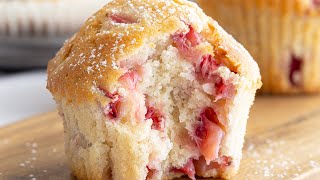 Quick amp Easy Strawberry Muffins 5 Minutes Prep [upl. by Florance]