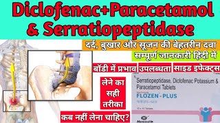 Diclofenac Potassium Paracetamol amp Serratiopeptidase Tablets Uses In HindiDiclofenac Sodium Tablet [upl. by Cletus]