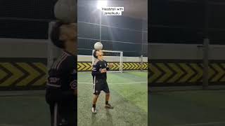 Football headstall ⚽️ shorts trending football freestyle [upl. by Nikolos686]